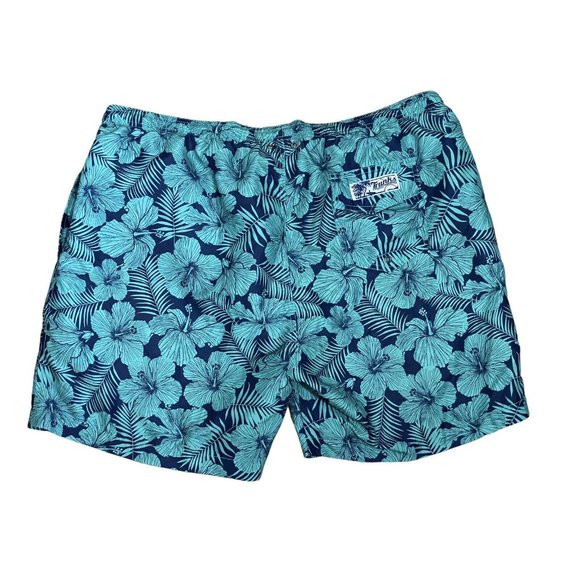 TRUNKS Surf &‎ Swim Co. Mens Swim Trunks Size XXL Blue Floral - Picture 5 of 5